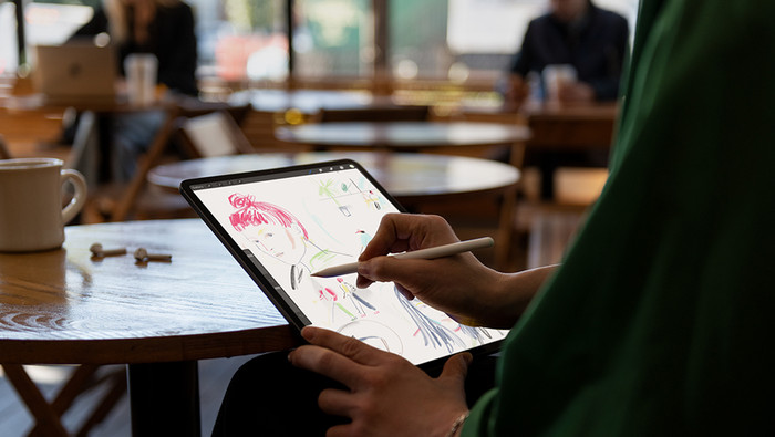 Apple Pencil (2e generatie) product in gebruik