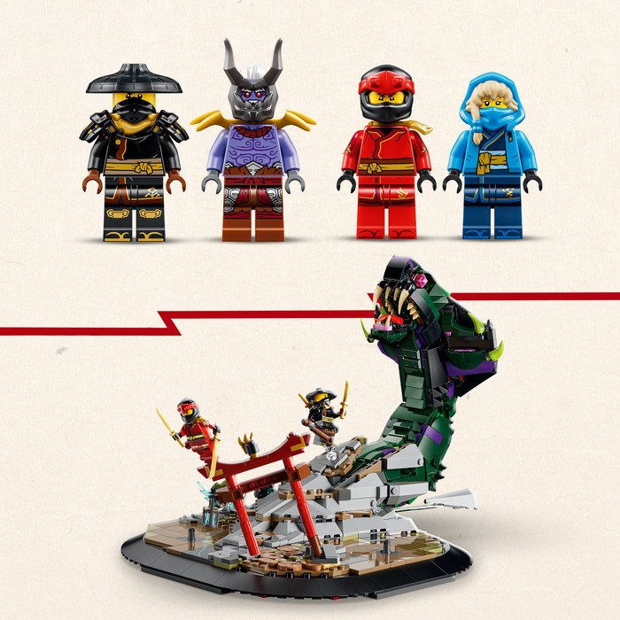 LEGO Ninjago Ultra Drakenstrijd 71872 product in gebruik