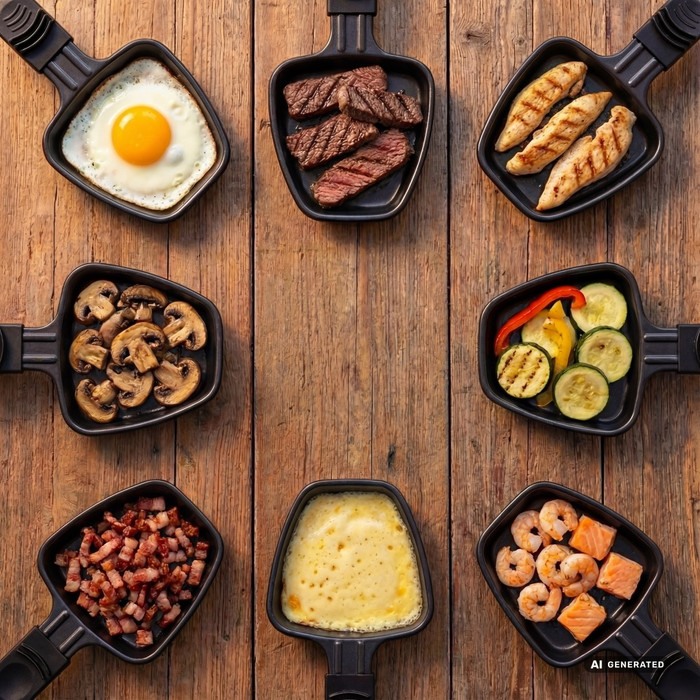 Princess Raclette and Fondue product in gebruik