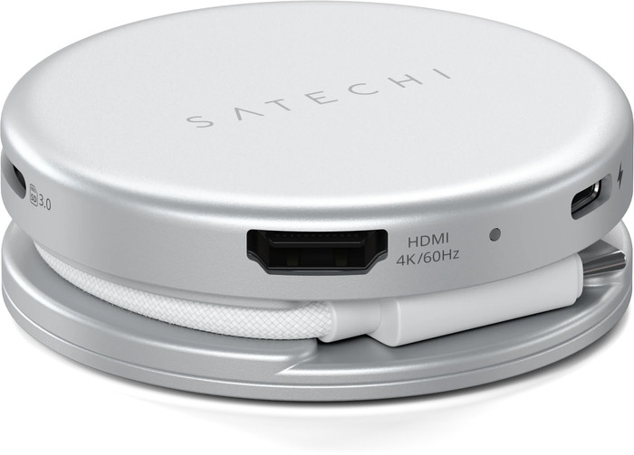 Satechi 5-in-1 OntheGo Multiport Zilver voorkant