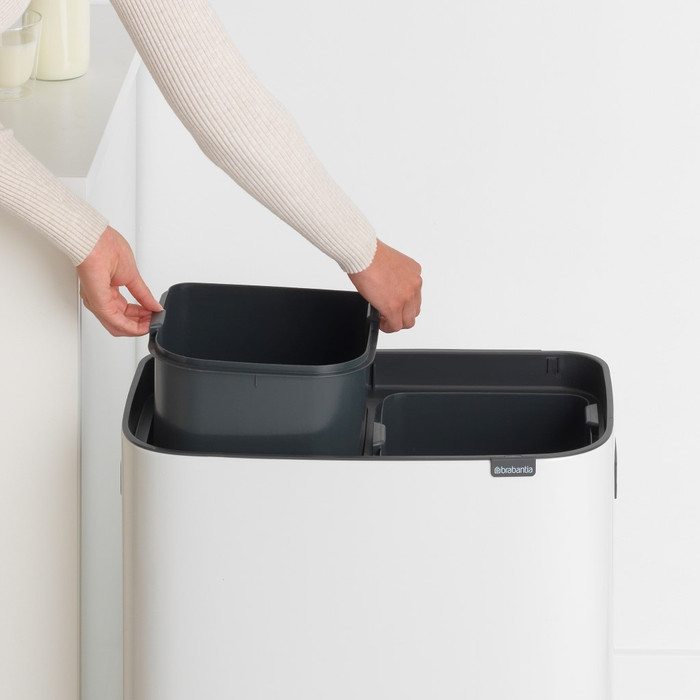 Brabantia Bo Touch Bin 2 x 30 Liter White product in gebruik