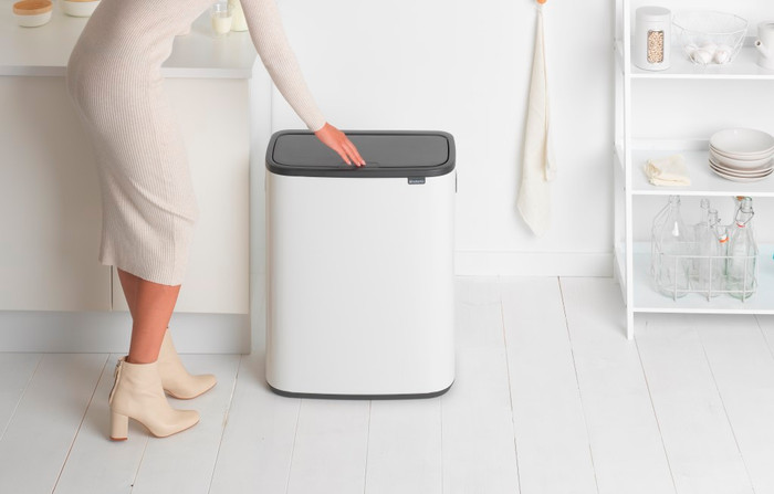 Brabantia Bo Touch Bin 2 x 30 Liter White product in gebruik