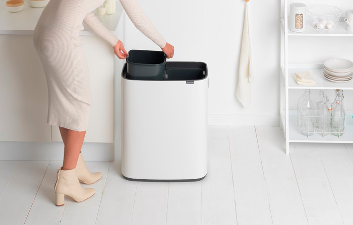 Brabantia Bo Touch Bin 2 x 30 Liter White product in gebruik