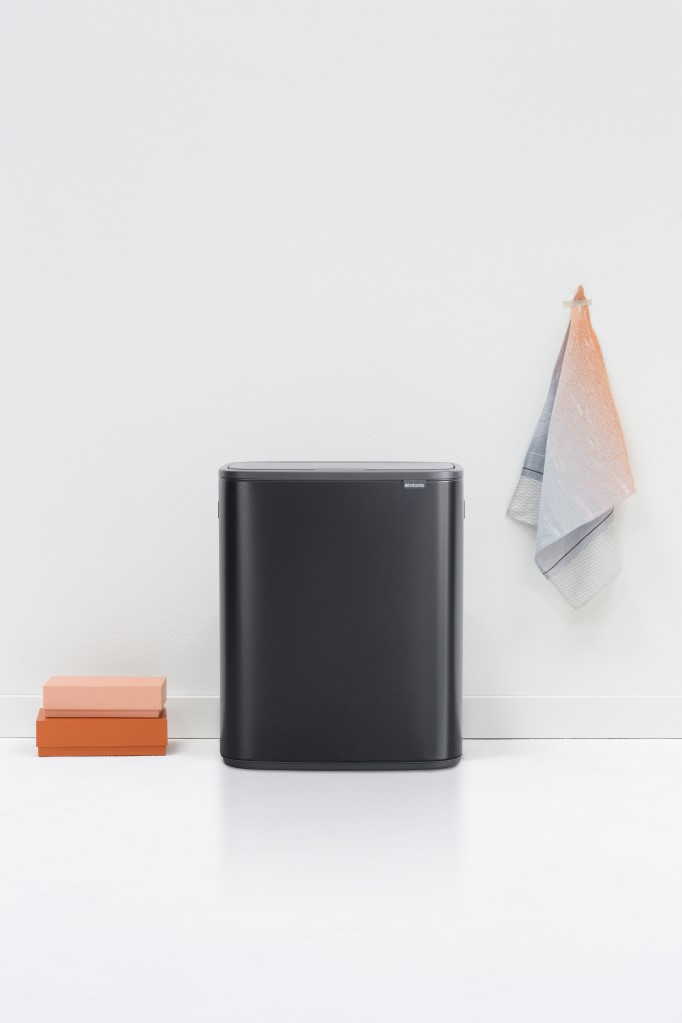 Brabantia Bo Touch Bin 60L Matte Black product in use