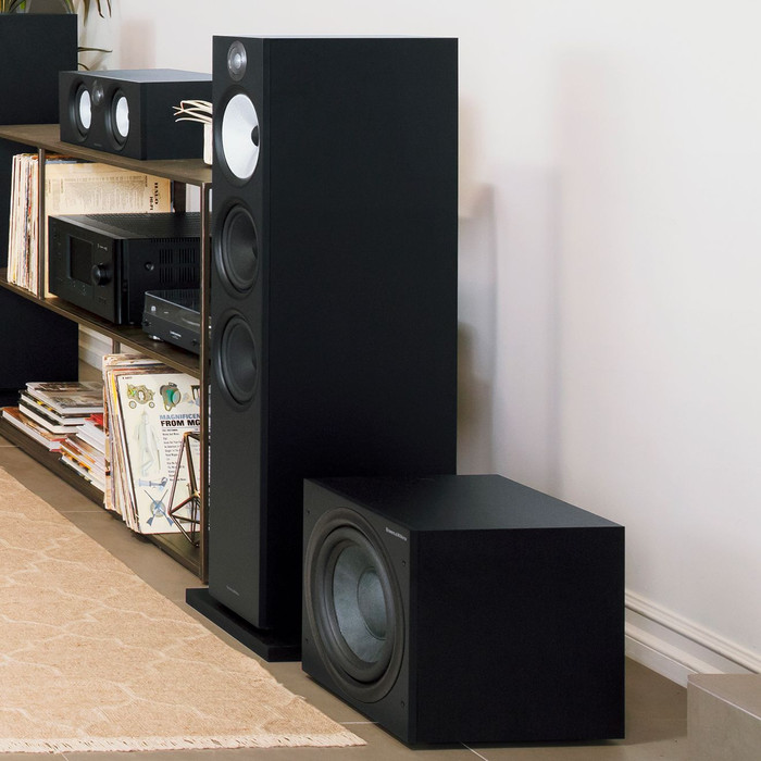 Bowers & Wilkins HTM6 S3 + ASW608 Zwart product in gebruik