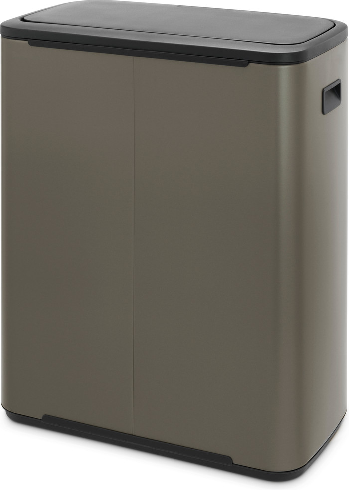 Brabantia Bo Touch Bin 2 x 30 Liter Platinum + Vuilniszakken (120 stuks) achterkant