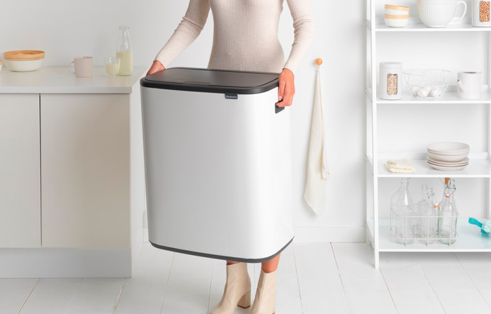 Brabantia Bo Touch Bin 2 x 30 Liter White product in gebruik