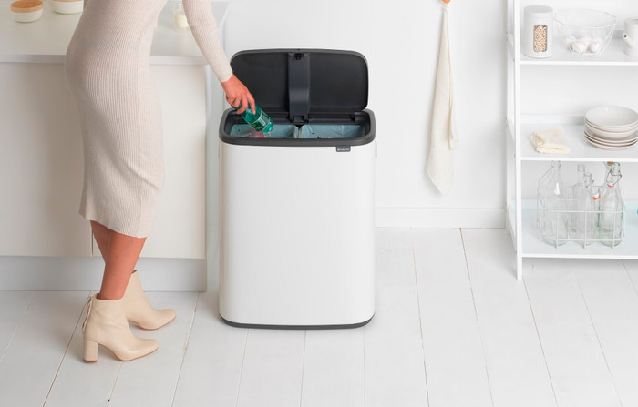 Brabantia Bo Touch Bin 2 x 30 Liter White product in gebruik