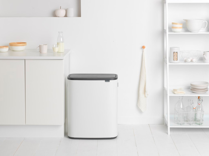 Brabantia Bo Touch Bin 2 x 30 Liter White product in gebruik
