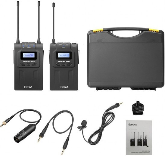 Boya UHF Duo Lavalier Microfoon Draadloos BY-WM8 Pro-K1 samengesteld product