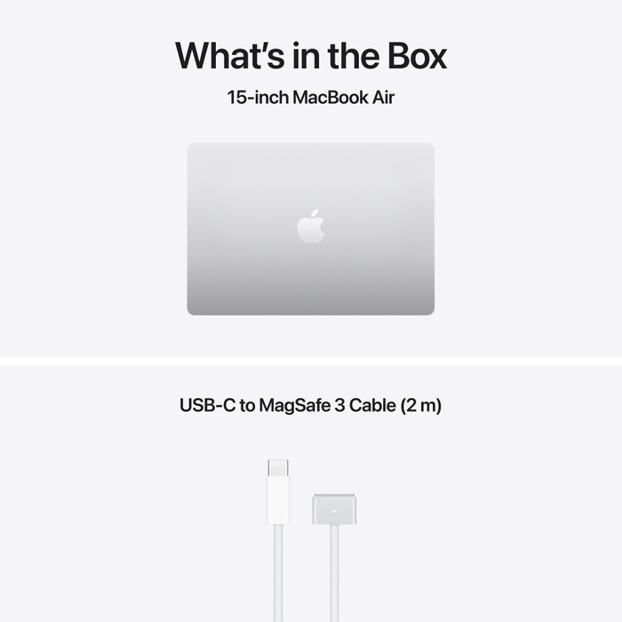 Apple MacBook Air 15 inch (2026) M5 (10 CPU / 10 GPU) 16GB/512GB Zilver QWERTY visual leverancier