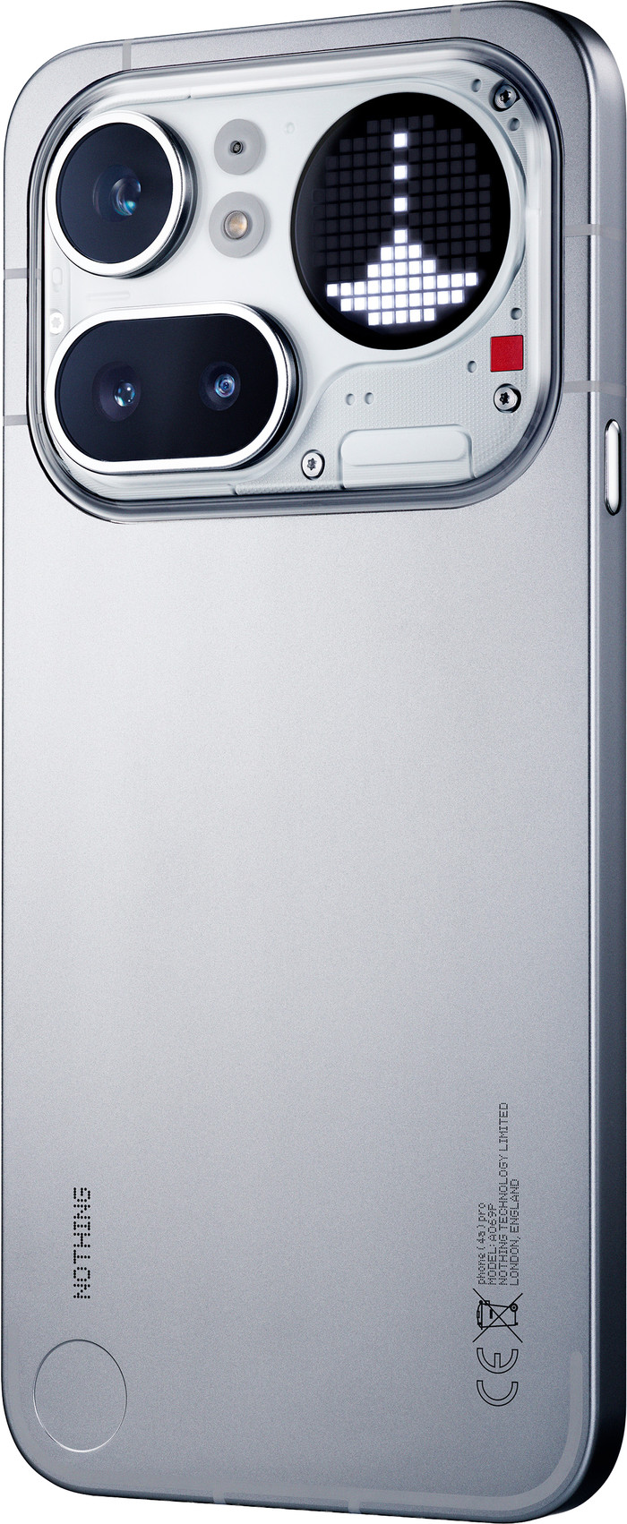 Nothing Phone (4a) Pro 256GB Zilver 5G achterkant