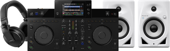 Alpha Theta XDJ-AN + Pioneer DJ DM-50D-BT Wit + Pioneer DJ HDJ-X5 Main Image