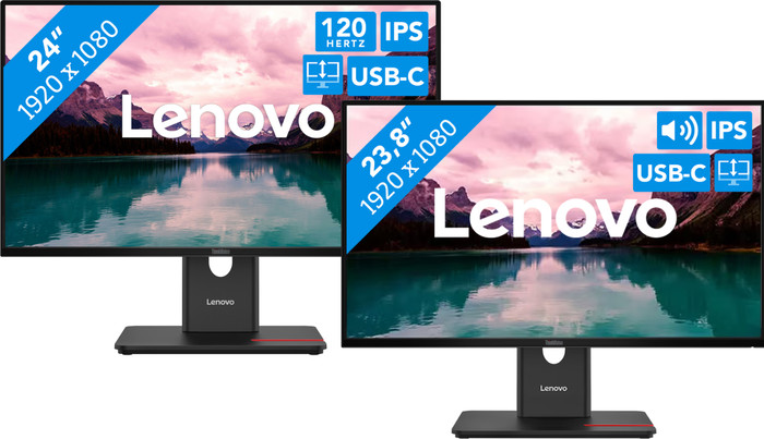Lenovo ThinkVision T24D-40 + Lenovo ThinkVision T24-40 Main Image