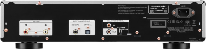 Marantz CD 70 Zilver achterkant