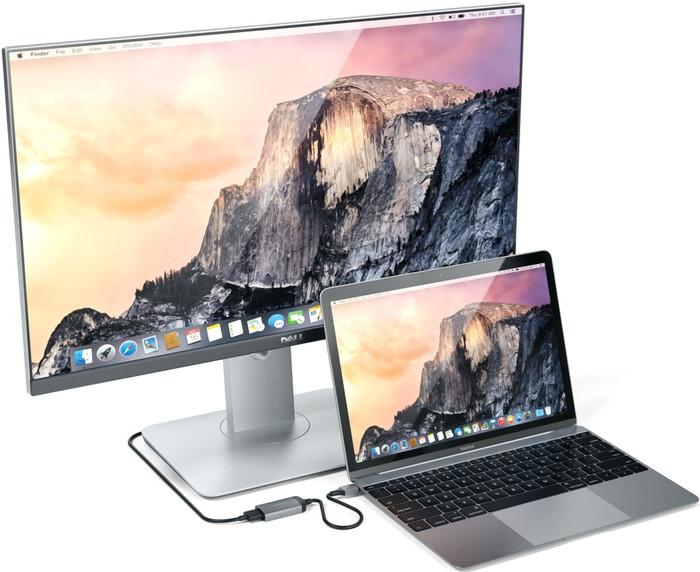 Satechi Usb C naar HDMI Kabel Converter product in gebruik