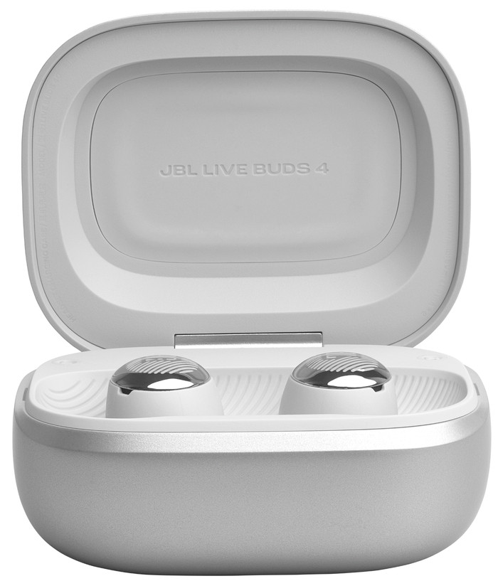 JBL Live Buds 4 Zilver voorkant
