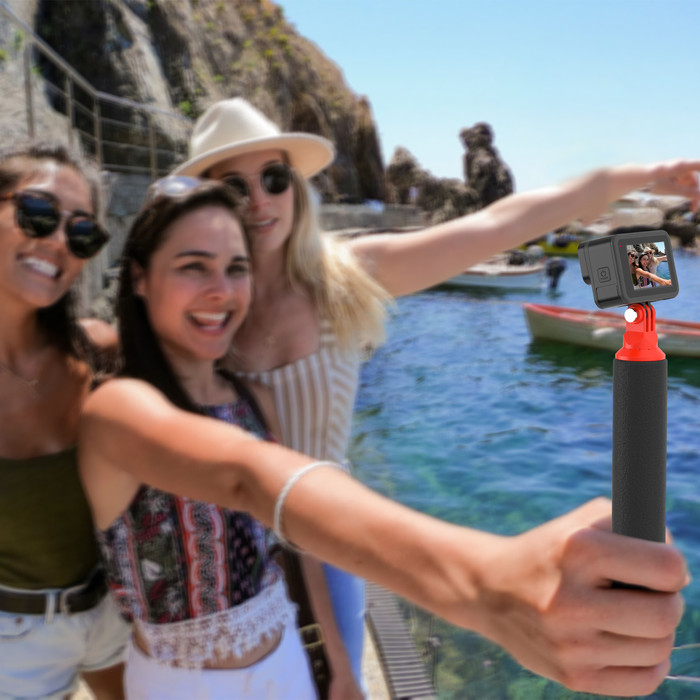 BlueBuilt Floating Handle voor Action Camera's (DJI en GoPro) product in gebruik