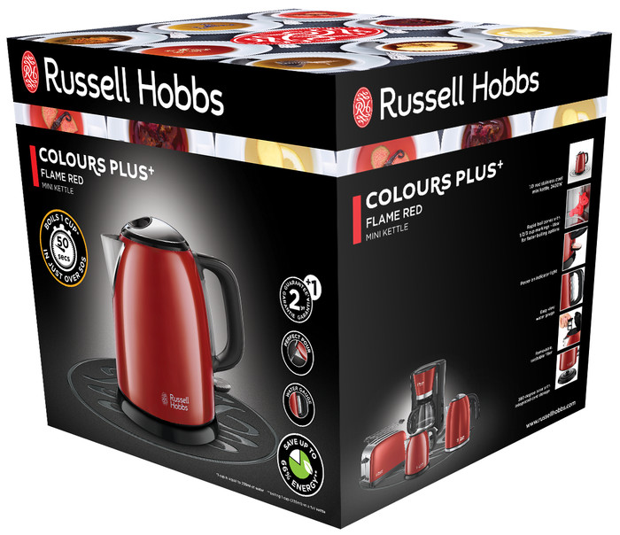 Russell Hobbs Colours Plus+ Mini Rood verpakking