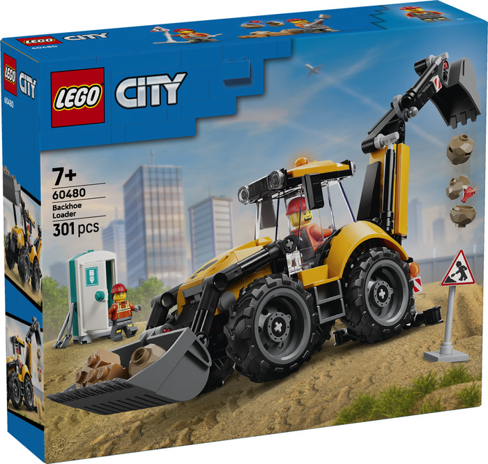 LEGO City Yellow Backhoe Loader 60480 packaging