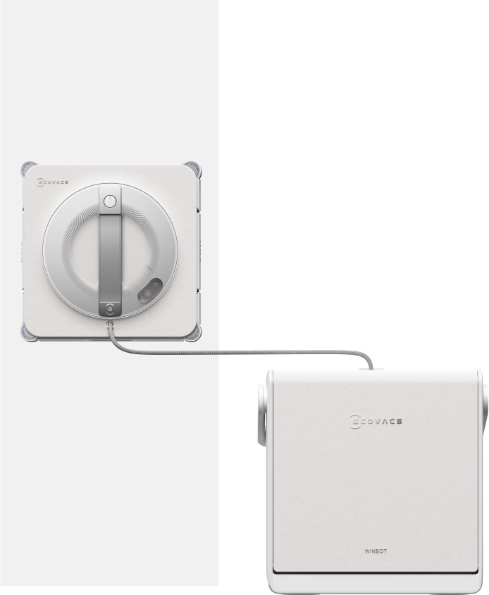 Ecovacs WINBOT W2S Pro Omni product in gebruik