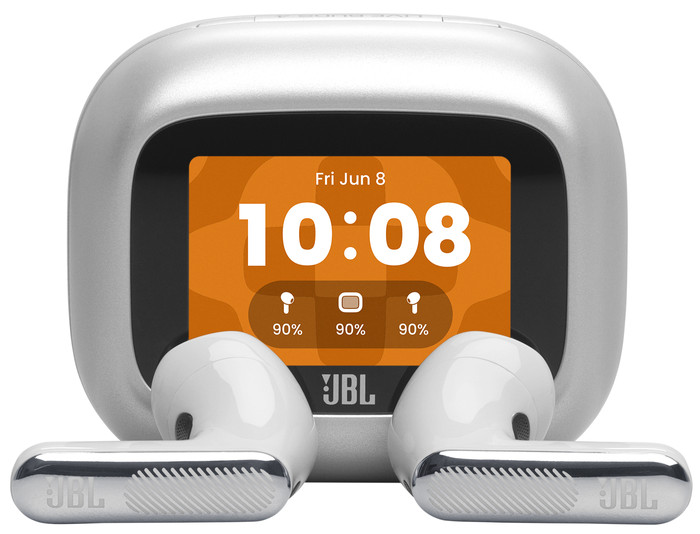 JBL Live Flex 4 Zilver detail