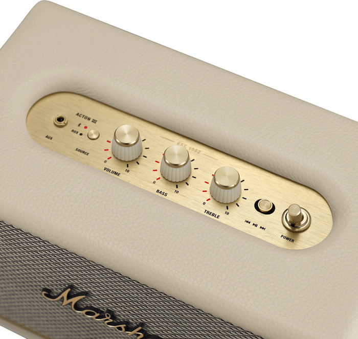 Marshall Acton III Speaker BT Cream detail