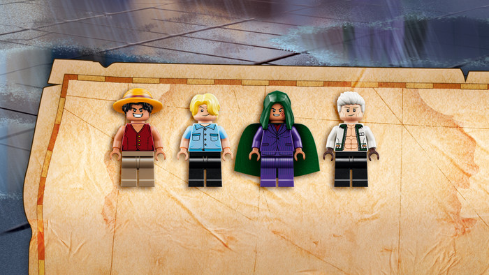 LEGO One Piece Confrontatie met kapitein Smoker 75642 product in gebruik