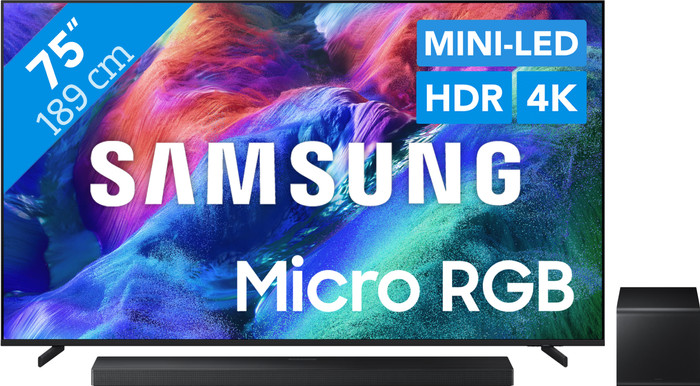 Samsung Micro RGB 75" R85H (2026) + Samsung HW-QS700F (2025) Main Image