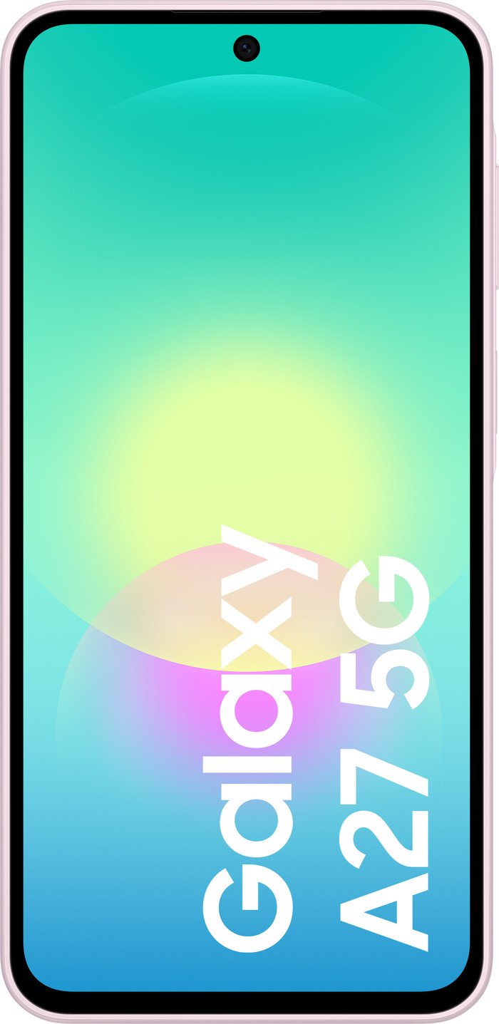 Samsung Galaxy A27 128GB Roze 5G + Basis Accessoirepakket voorkant