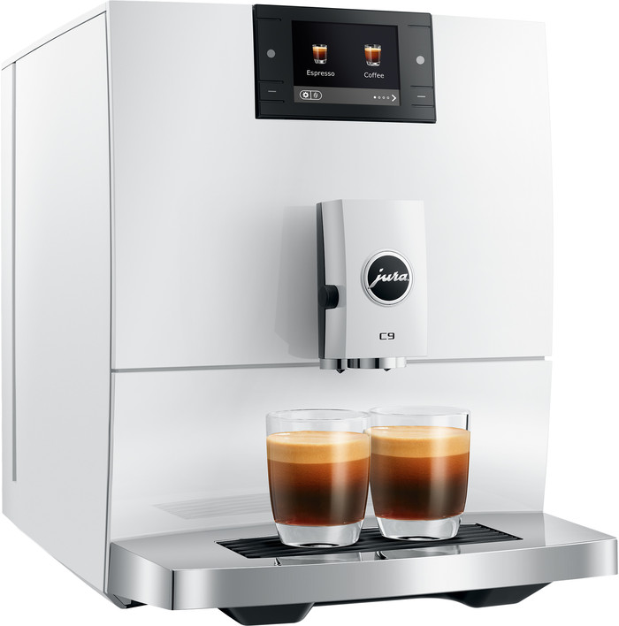JURA C9 Piano White (EA) linkerkant