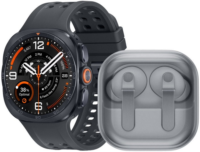 Samsung Galaxy Watch Ultra 2 5G Titanium Zwart 47mm + Samsung Galaxy Buds4 Pro Wit Main Image