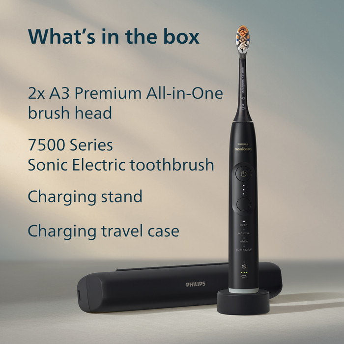 Philips Sonicare Series 7500 HX7421/14 Zwart product in gebruik