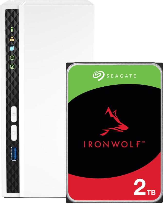 QNAP TS-233 + Seagate Ironwolf 2TB Main Image