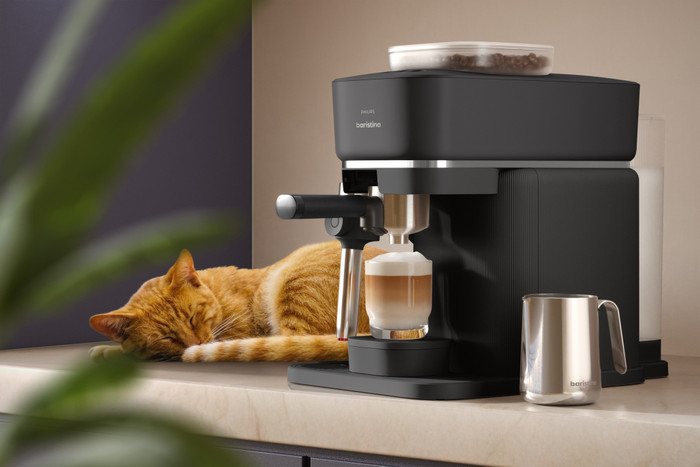 Philips Baristina Latte BAR400/60 Zwart product in gebruik