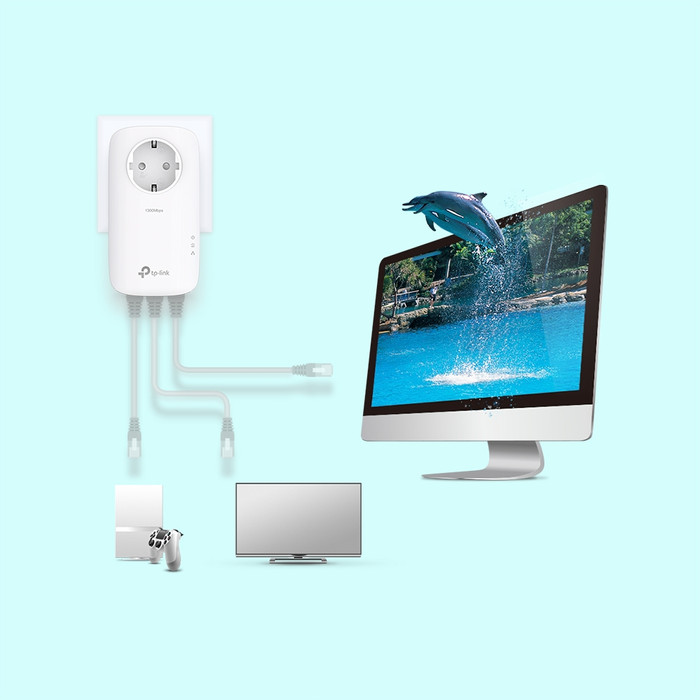 TP-Link TL-PA8033P 1200 Mbps 2 adapters (Geen WiFi) detail