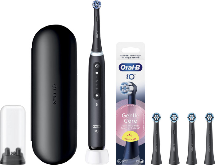 Oral-B iO 5N Black + 4 Brush Attachments for Sensitive Gums Main Image