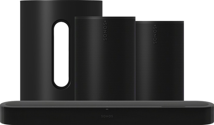 Sonos Beam Ultra Zwart + Sonos Sub Mini + 2x Era 100 Zwart Main Image