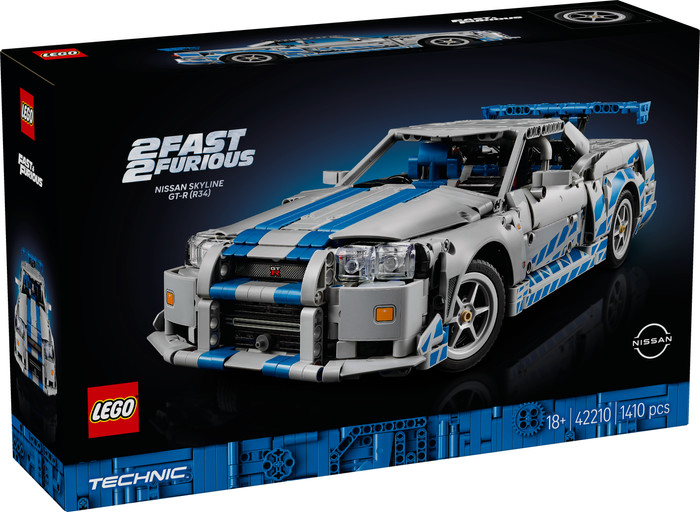 LEGO Technic 2 Fast 2 Furious Nissan Skyline GT-R (R34) auto 42210 verpakking