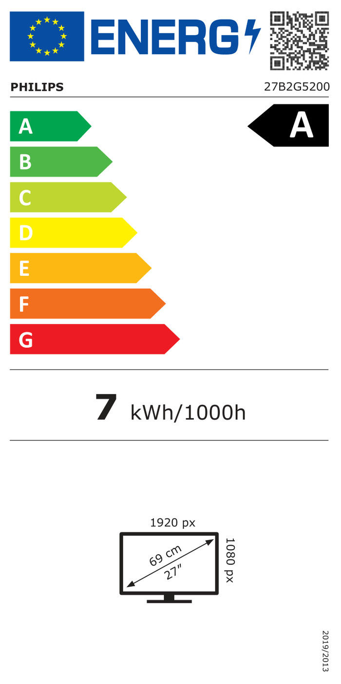 Philips B2 27B2G5200/00 energielabel