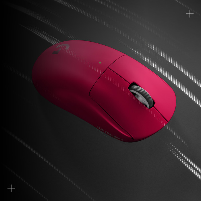 Logitech G PRO X Superlight 2 LIGHTSPEED Wireless Gaming Mouse Magenta product in use