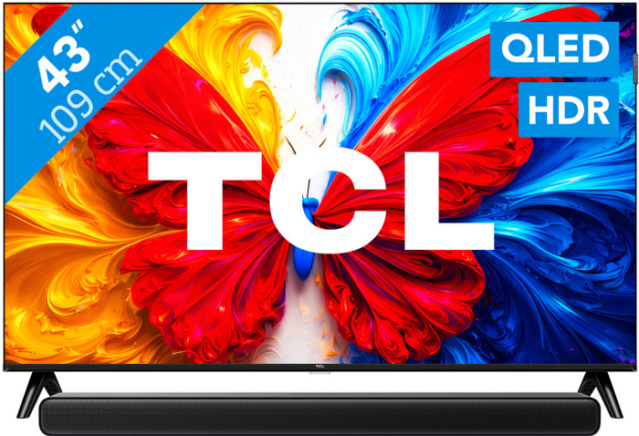 TCL 43" QLED S5L 4K (2026) + TCL S45H 2.0 Soundbar Main Image