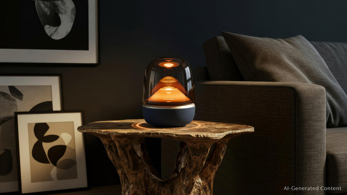 Harman Kardon Aura Studio 5 Wifi Zwart product in gebruik