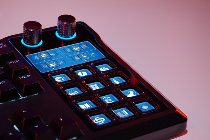 Corsair GALLEON 100 SD Gaming Toetsenbord Qwerty product in gebruik