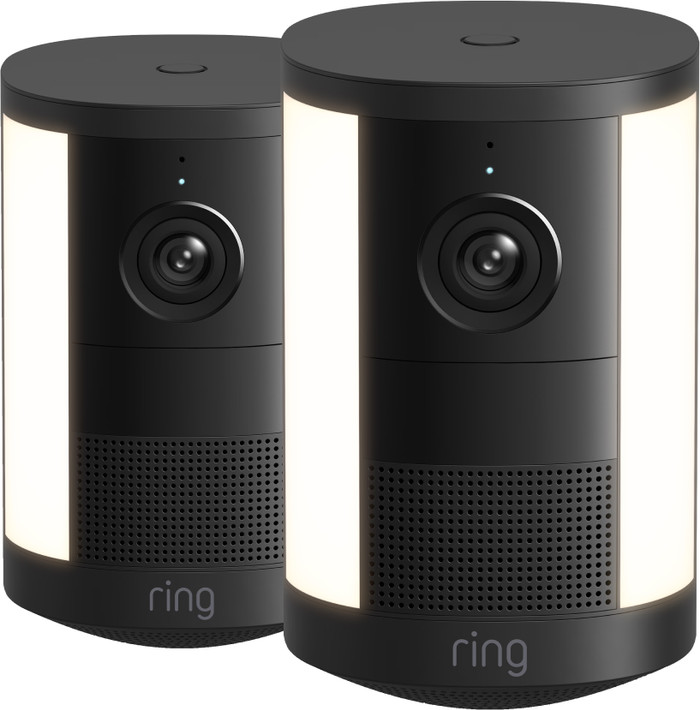 Ring Spotlight Camera 2e Generatie Batterij Zwart Duo Pack Main Image