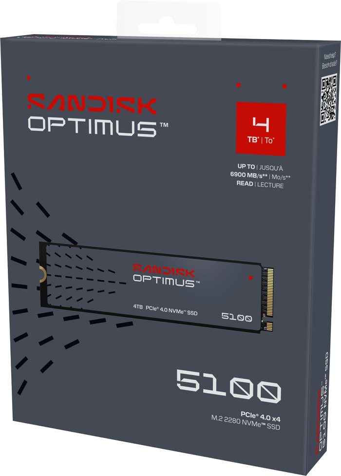 SANDISK Optimus 5100 4TB NVMe SSD detail