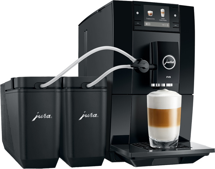 JURA A8 Piano Black (EA) linkerkant