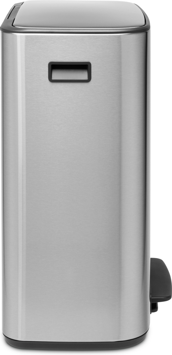 Brabantia Bo Pedal Bin 60 Liter Rvs Fingerprint proof + Vuilniszakken (120 stuks) rechterkant