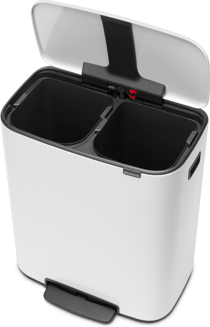 Brabantia Bo Pedal Bin 2 x 30 Liter White binnenkant
