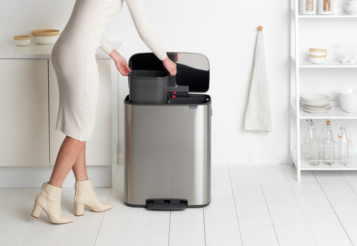Brabantia Bo Poubelle à Pédale 2 x 30 Litres Inox Anti-traces de Doigts produit à l'usage